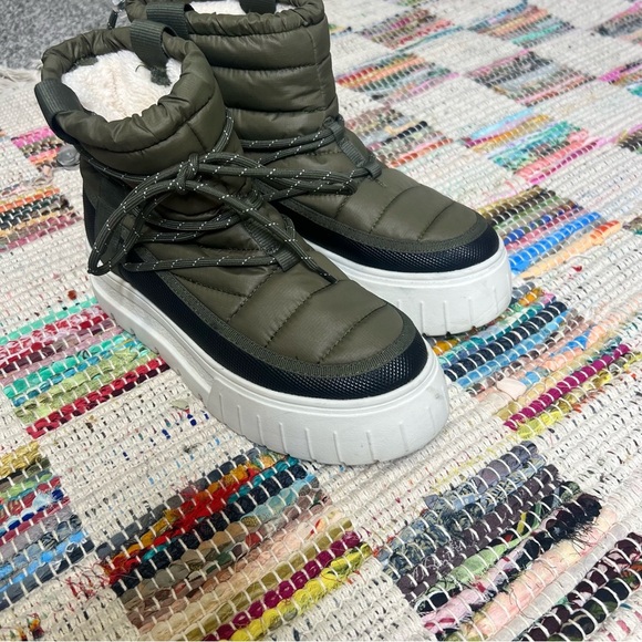 J Slides ROBERTA Khaki Nylon 7.5 - Picture 6 of 8